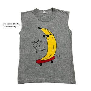 Small Shop Sz S Funny Banana Skateboard Muscle Shirt Tank Top